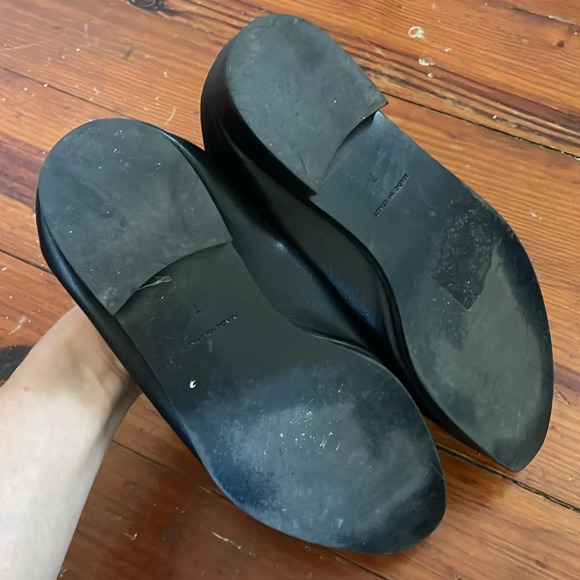 Everlane Modern Babo Mules Size 7 black leather pointed toe CS - Picture 4 of 5